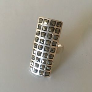 Sterling Silver and Marcasite Ring Size 6.5